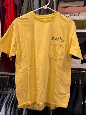 Salt Life Yellow Chest Pocket Tee, Medium